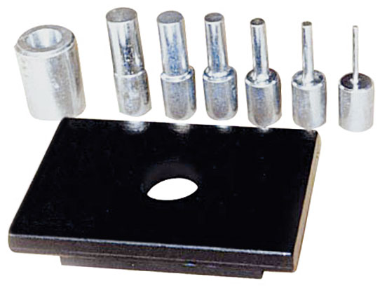 Imagen de 6-teiliger Druckdornsatz mit Lochplatte Metallkraft für WPP 20