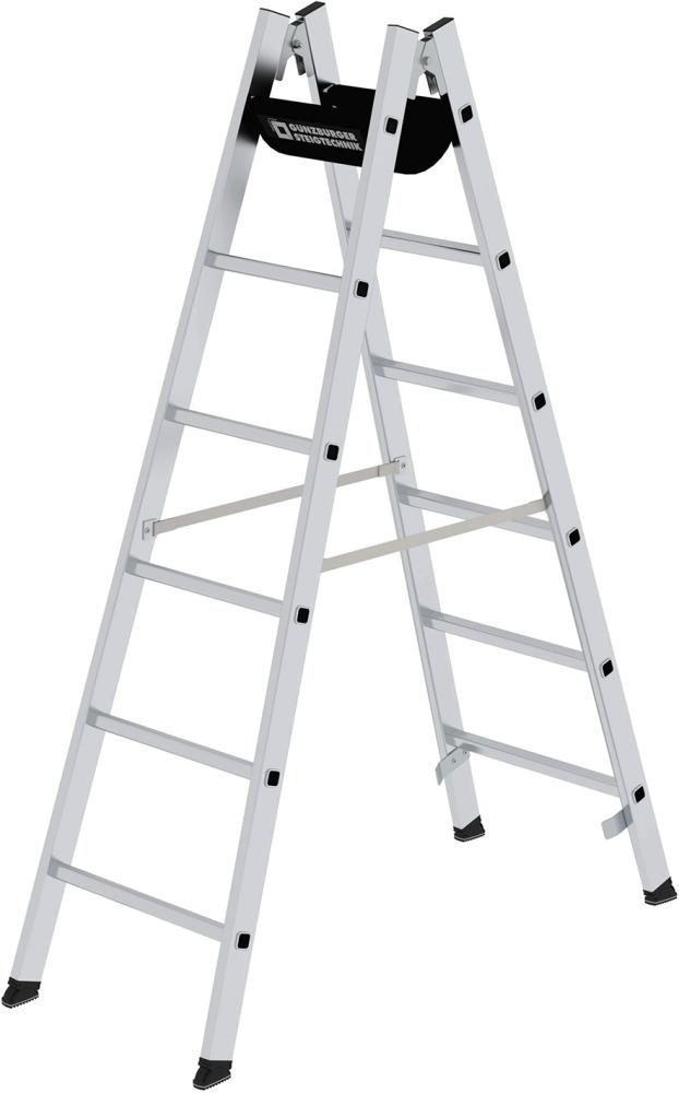 Imagen de Alu-Stehleiter 2x6 Sprossen Leiterlänge 1,83 m Arbeitshöhe bis 3,30 m