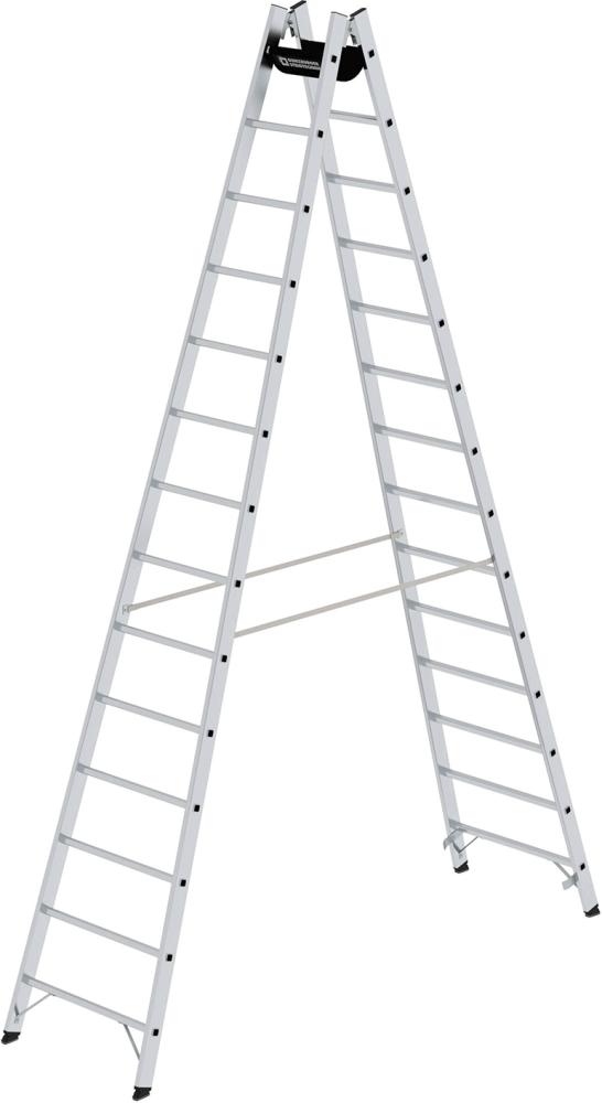 Imagen de Alu-Stehleiter 2x14 Sprossen Leiterlänge 4,07 m Arbeitshöhe bis 5,40 m