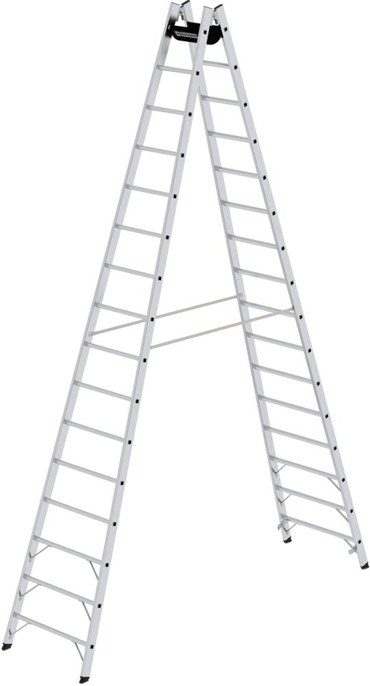 Imagen de Alu-Stehleiter 2x16 Sprossen Leiterlänge 4,63 m Arbeitshöhe bis 5,95 m
