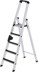 Bild von Alu-Stehleiter 5 Stufen clip-step R13 Gesamthöhe 1,81 m Arbeitshöhe bis 3,15 m