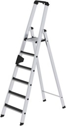 Bild von Alu-Stehleiter 6 Stufen clip-step R13 Gesamthöhe 2,05 m Arbeitshöhe bis 3,40 m