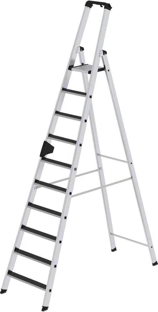 Imagen de Alu-Stehleiter 10 Stufen clip-step R13 Gesamthöhe 2,98 m Arbeitshöhe bis 4,35 m