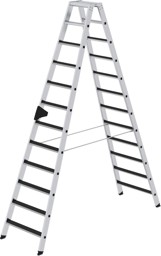 Bild von Alu-Stehleiter 2x12Stufen clip-step R13 Gesamthöhe 2,79 m Arbeitshöhe bis 4,30 m