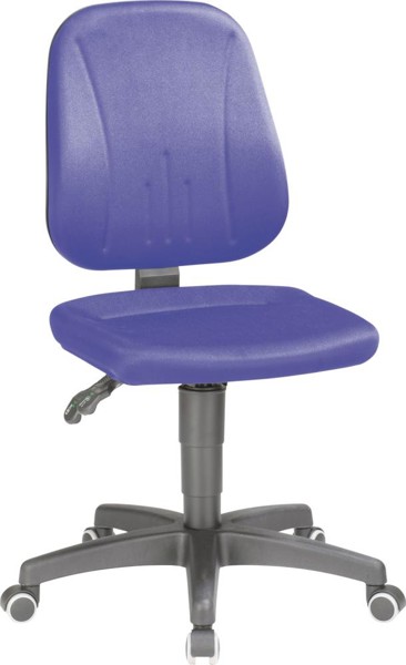 Bild von Bimos Arbeitsstuhl 9653-CI02 Unitec 2 Sitzhöhe 440-620 mm mit Gleiter, Stoff blau