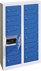 Bild von Kleinfachschrank m.SockelH1950xB460xT200 mm 2x15 Fächer RAL7035/5012 Türen mit Etikettenrahmen