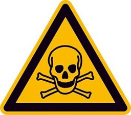 Bild von Warnschild Aluminium SL 200 mm Warnung vor giftigen Stoffen