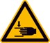 Bild von Warnschild Folie SL 100 mm Warnung vor Handverletzungen