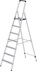 Bild von Alu-Stehleiter ML 7 Stufen Gesamthöhe 2,25 m Arbeitshöhe bis 3,65 m