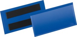 Bild von Etikettentasche B100xH38 mm blau, magnetisch VE 50 Stück