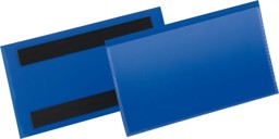 Bild von Etikettentasche B150xH67 mm blau, magnetisch VE 50 Stück