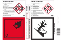 Picture of Haftetiketten Otto- und Dieselkraftstoff A4-Bogen