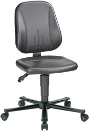 Bild von Bimos Arbeitsstuhl ESD Unitec 2, schwarz Sitzhöhe 440-620 mm Kunstleder, mit Rollen