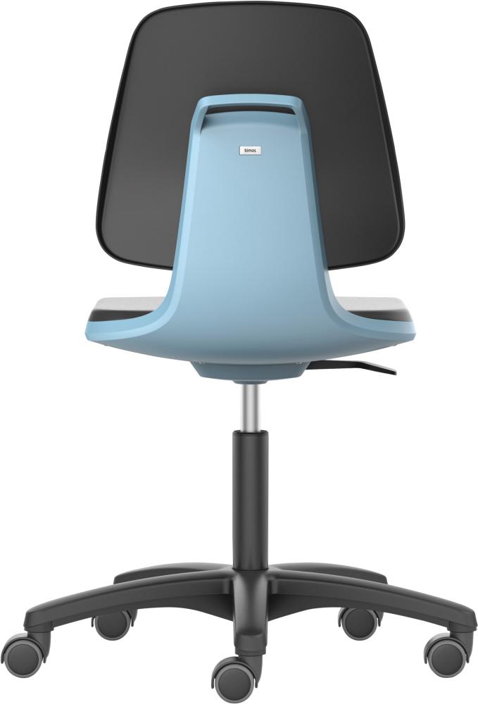 Imagen de Bimos Arbeitsstuhl Labsit 2, PU blau Sitzhöhe 450-650 mm mit Rollen