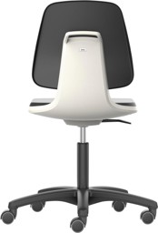 Bild von Bimos Arbeitsstuhl Labsit 2, PU weiß Sitzhöhe 450-650 mm mit Rollen