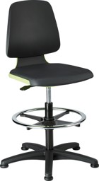 Bild von Bimos Arbeitsstuhl Labsit 3, K-Leder grün Sitzhöhe 520-770 mm