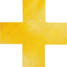 Bild von Stellplatzmarkierung Form "Kreuz" gelb selbstklebend
