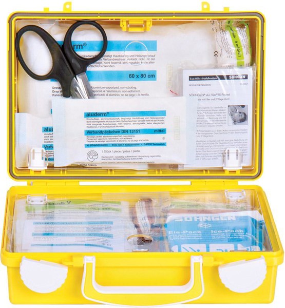 Bild von Erste-Hilfe-Koffer Extra Handwerk,DIN 13157,gelb