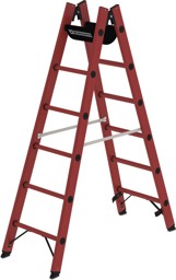 Bild von GFK-Stehleiter 2x6 GFK-Sprossen Leiterlänge 1,83 m Arbeitshöhe bis 3,00 m