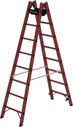 Bild von GFK-Stehleiter 2x8 GFK-Sprossen Leiterlänge 2,39 m Arbeitshöhe bis 3,50 m