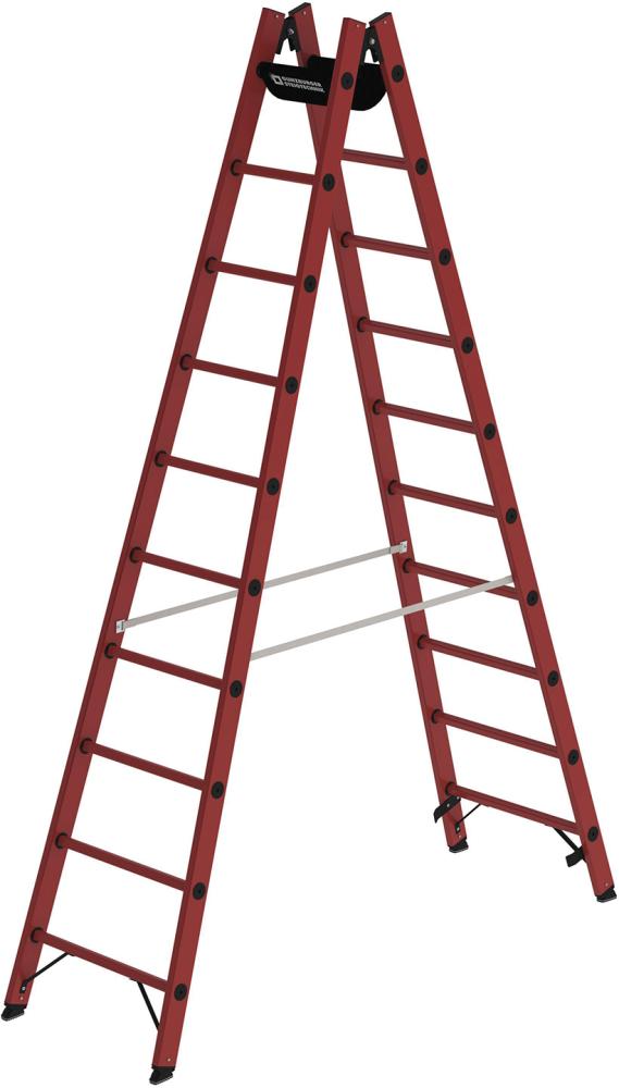 Imagen de GFK-Stehleiter 2x10 GFK-Sprossen Leiterlänge 2,95 m Arbeitshöhe bis 4,00 m