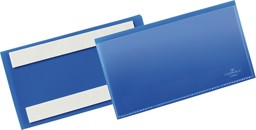 Bild von Etikettentasche B150xH67 mm blau, selbstklebend VE 50 Stück