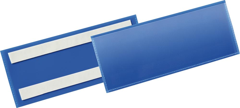 Bild von Etikettentasche B210xH74 mm blau, selbstklebend VE 50 Stück