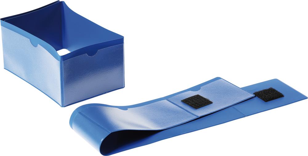 Imagen de Palettenfuß-Banderole B140xH65 mm blau mit Klettverschluss VE 50 Stück