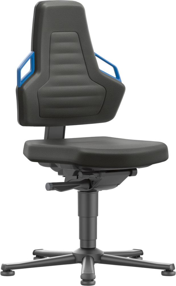 Imagen de Bimos Arbeitsstuhl Nexxit 1 Griff blau Sitzhöhe 450-600 mm Stoff schwarz,mit Gleiter