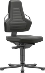 Bild von Bimos Arbeitsstuhl Nexxit 1 Griff grau Sitzhöhe 450-600 mm Stoff schwarz,mit Gleiter