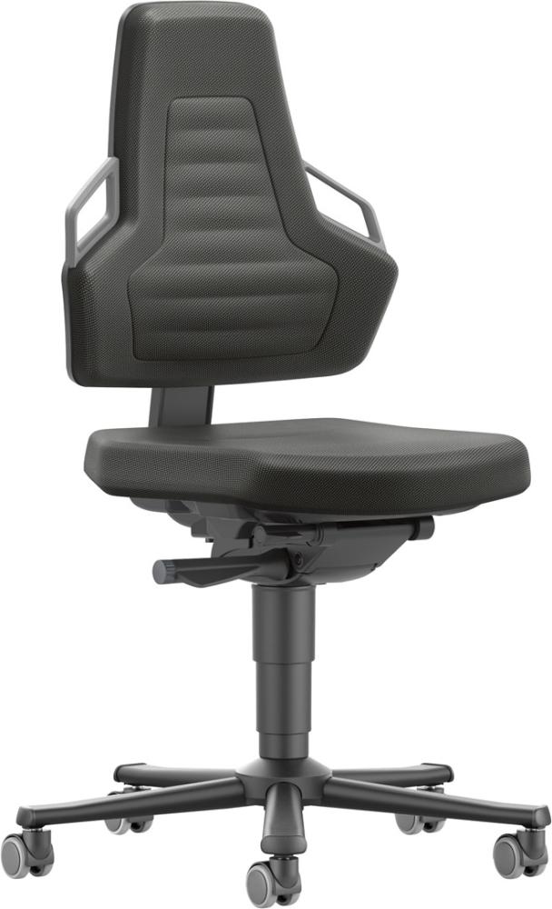 Imagen de Bimos Arbeitsstuhl Nexxit 2 Griff grau Sitzhöhe 450-600 mm Stoff schwarz,mit Rollen