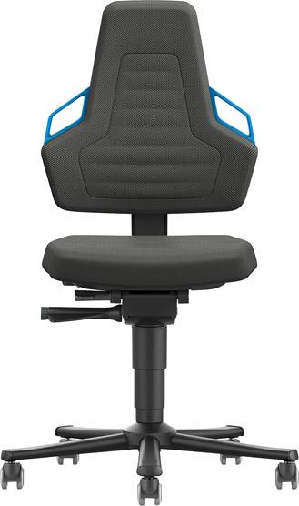 Imagen de Bimos Arbeitsstuhl Nexxit 2 Griff blau Sitzhöhe 450-600 mm Kst. schwarz,mit Rollen