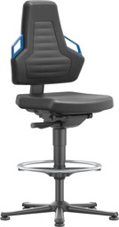 Bild von Bimos Arbeitsstuhl Nexxit 3 Griff blau Sitzhöhe 570-820 mm Integral schwarz,Fußring