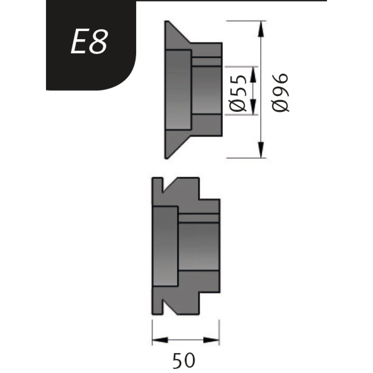 Picture of Biegerollensatz Metallkraft Typ E8, Ø 96 x 55 x 50 mm