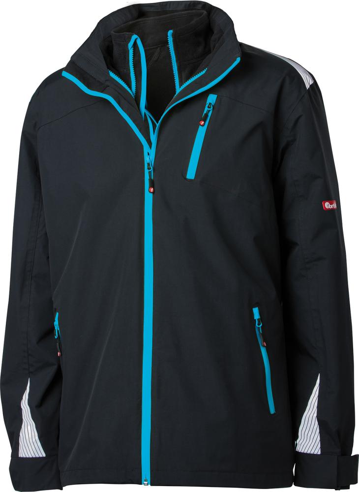 Picture of FORTIS 3-in-1Jacke 24, schw./türkis