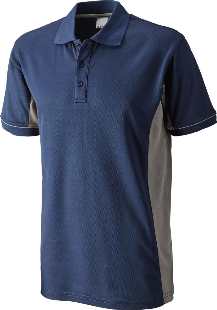 Picture of Poloshirt Function Cont. navy-grau
