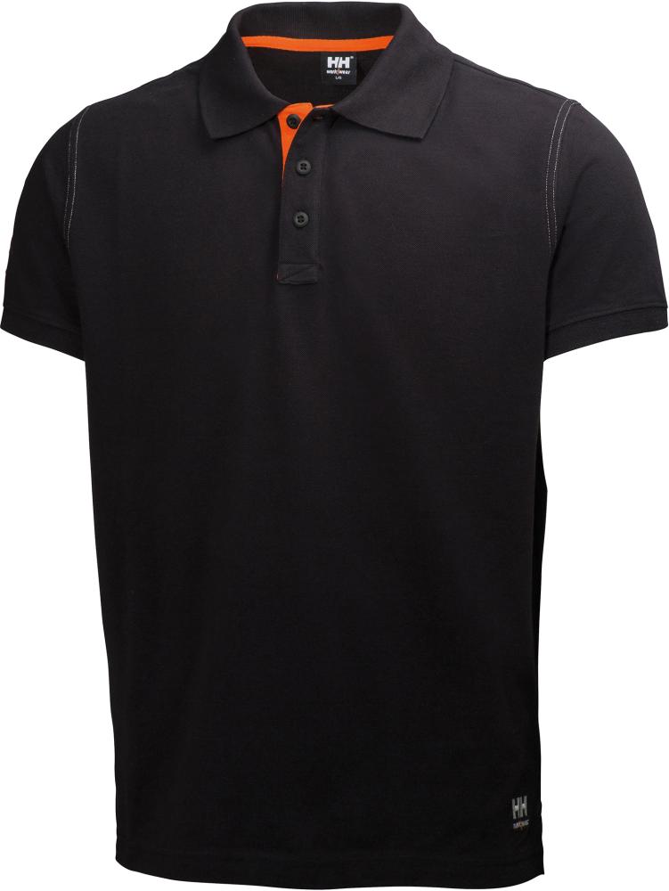 Picture of Polo-Shirt Oxford, Gr. L, schwarz