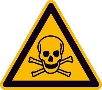 Imagen de Warnschild Folie SL 200 mm Warnung vor giftigen Stoffen