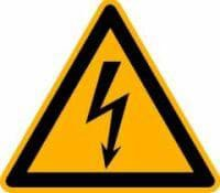 Imagen de Warnschild Folie SL 100 mm Warnung vor gefährlicher elektrischerSpannung