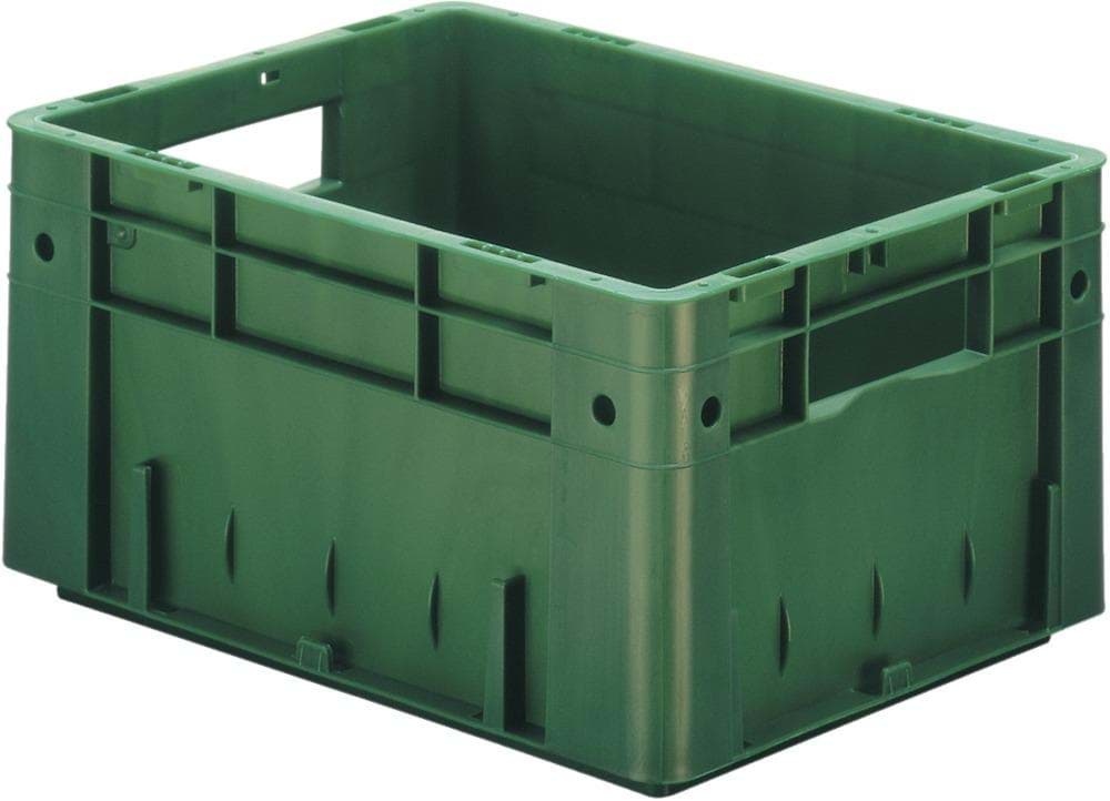 Imagen de Transport-Stapelkasten B400xT300xH210 mm grün Auflast 600kg mit Griffloch