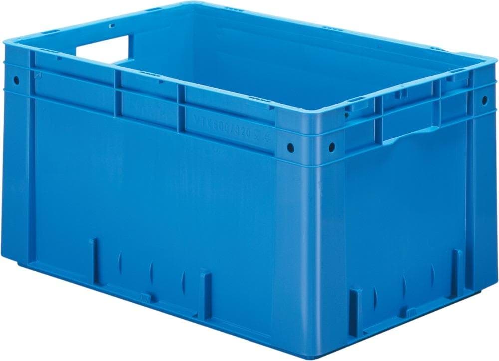 Imagen de Transport-Stapelkasten B600xT400xH420 mm blau Auflast 700kg mit Griffloch