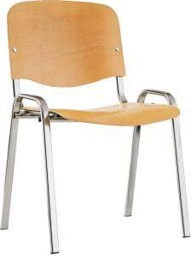 Bild von Bes.-Stuhl ISO Holz chrom/Buche