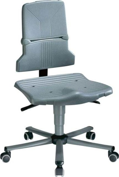 Bild von Bimos Arbeitsstuhl 9803-1000 Sintec 2 grau Sitzhöhe 430-580 mm mit Rollen
