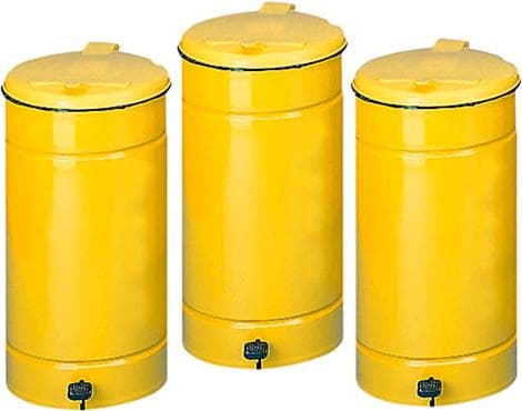 Imagen de Abfallbehälter m.Pedal H700 mm D450 mm gelb