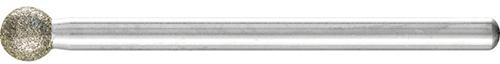 Bild von Diamant-Schleifstift Kugel Ø5,0mm Schaft-Ø3 mm D126 (mittel) zum Gravieren und Entgraten