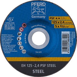 Bild von Trennscheibe EH 125x2,4x22,23 mm gekröpft Universallinie PSF STEEL für Stahl