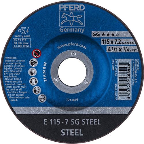 Imagen de Schruppscheibe E 115x7,2x22,23 mm Leistungslinie SG STEEL für Stahl