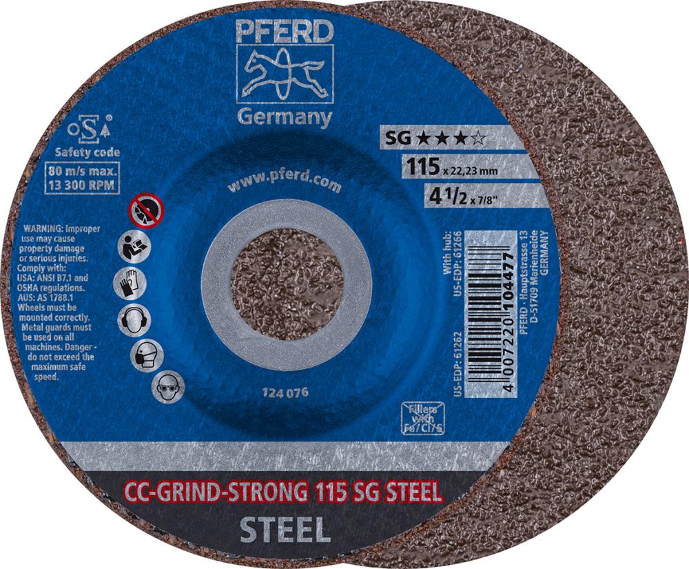 Bild von CC-GRIND-STRONG Schleifscheibe 115x22,23 mm COARSE Leistungslinie SG STEEL für Stahl