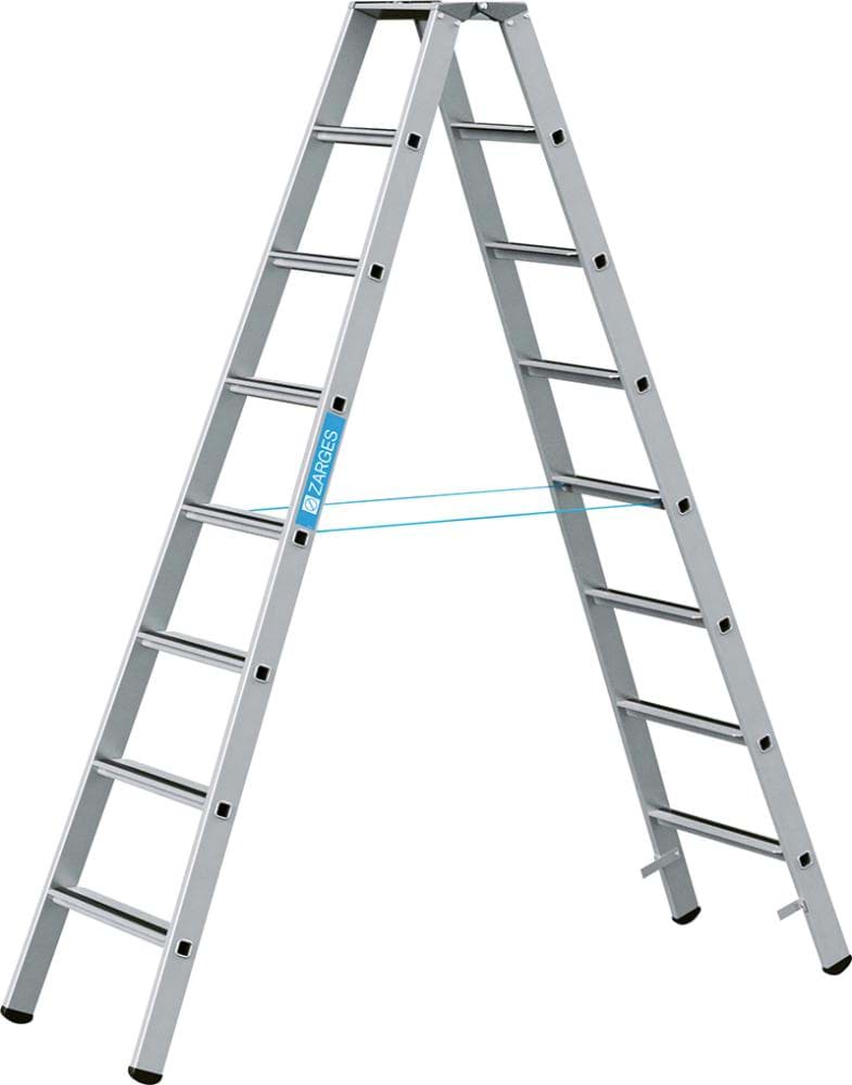 Imagen de Stufenleiter Saferstep B 2x8 Stufen Leiterlänge 2,27 m Arbeitshöhe 3,60 m