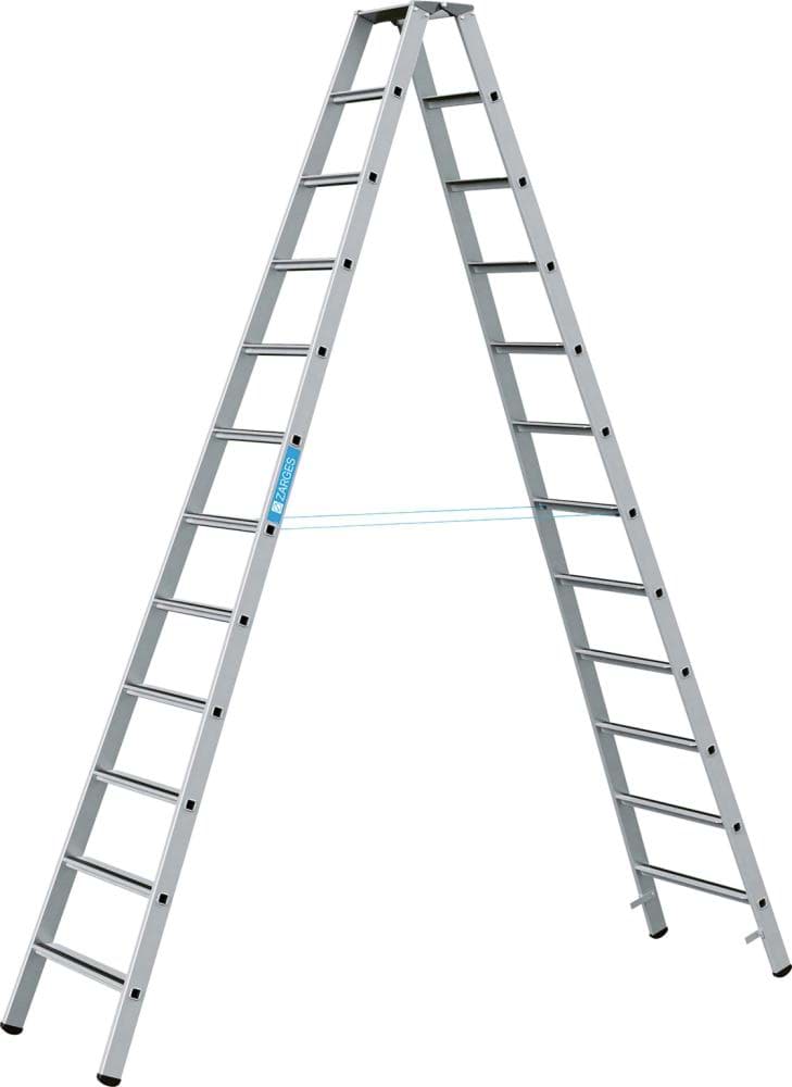 Imagen de Stufenleiter Saferstep B 2x12 Stufen Leiterlänge 3,39 m Arbeitshöhe 4,65 m